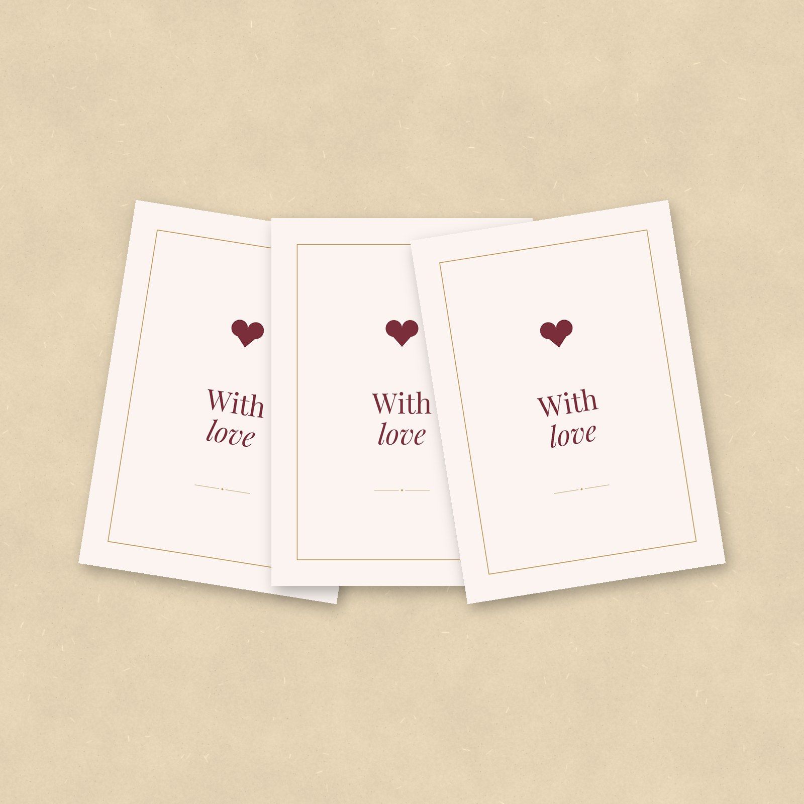 With Love Cards, Set of 10