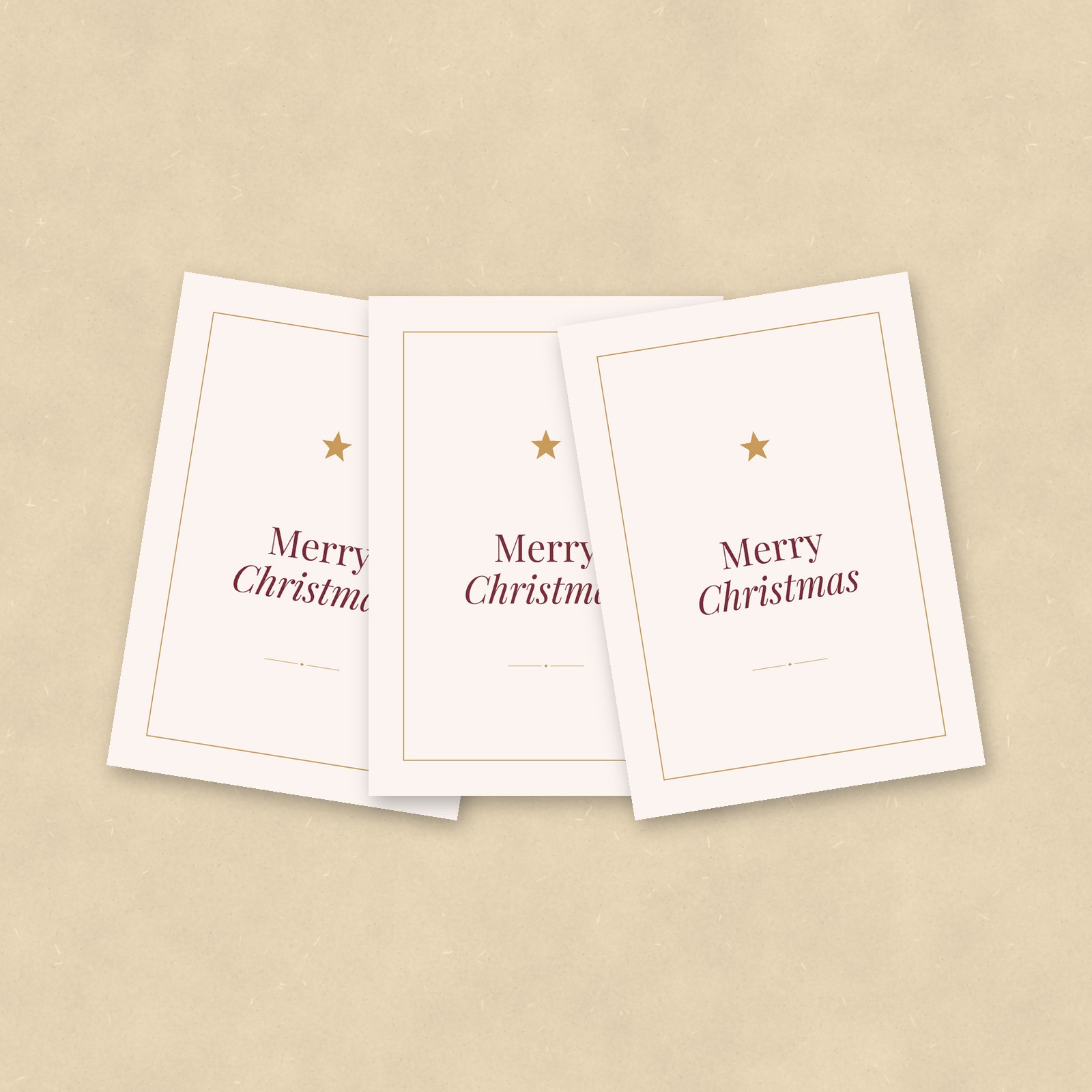 Merry Christmas Cards, Set of 10