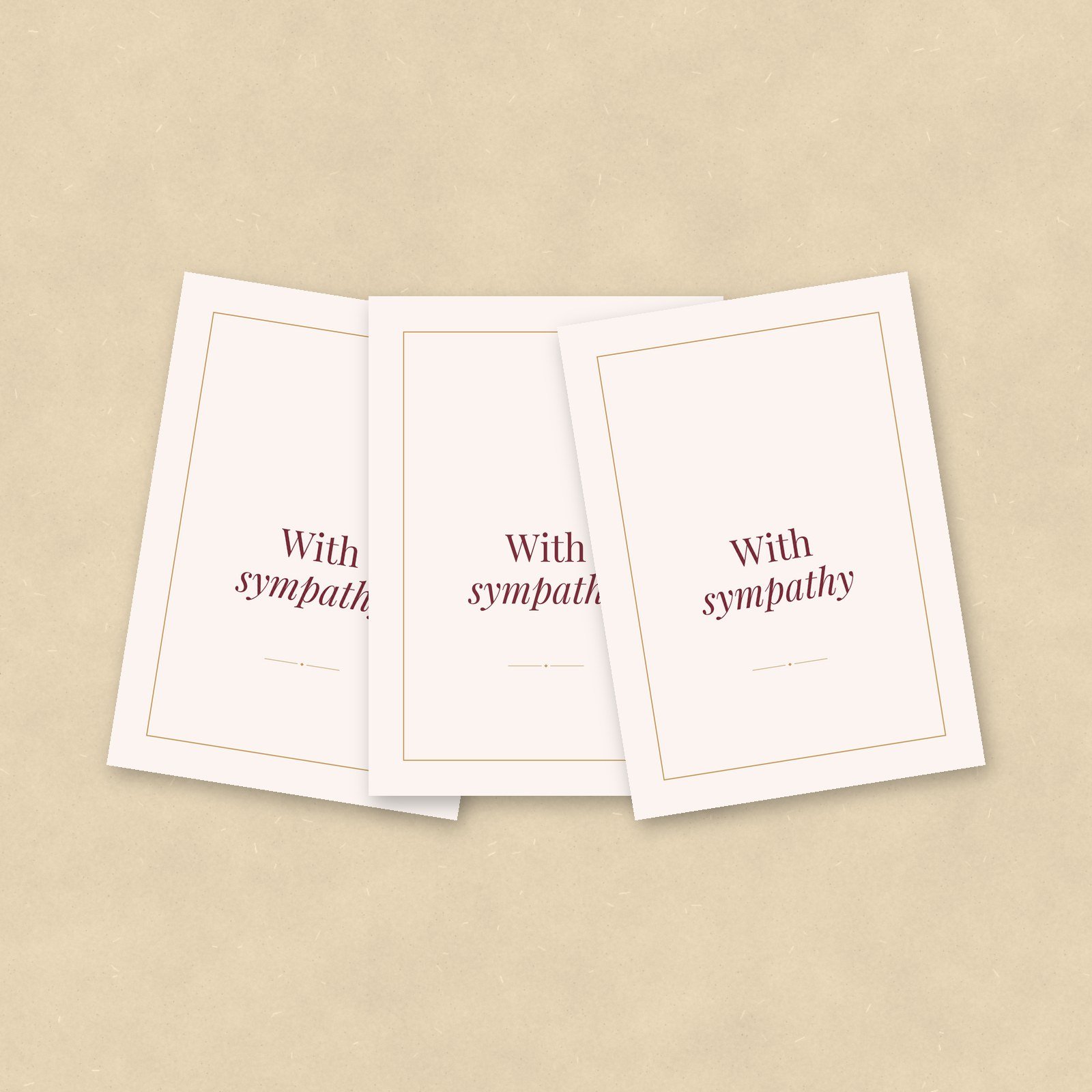 With Sympathy Cards, Set of 10