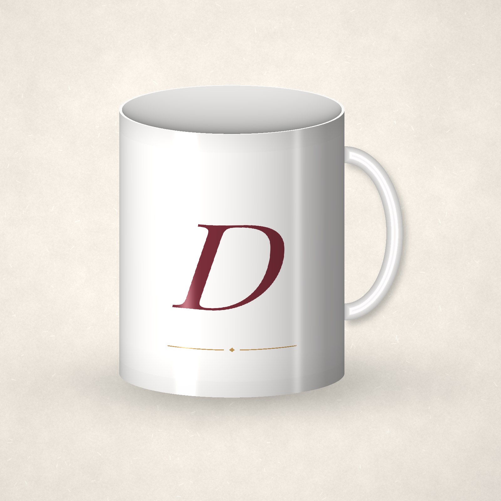 Monogram Mug – D