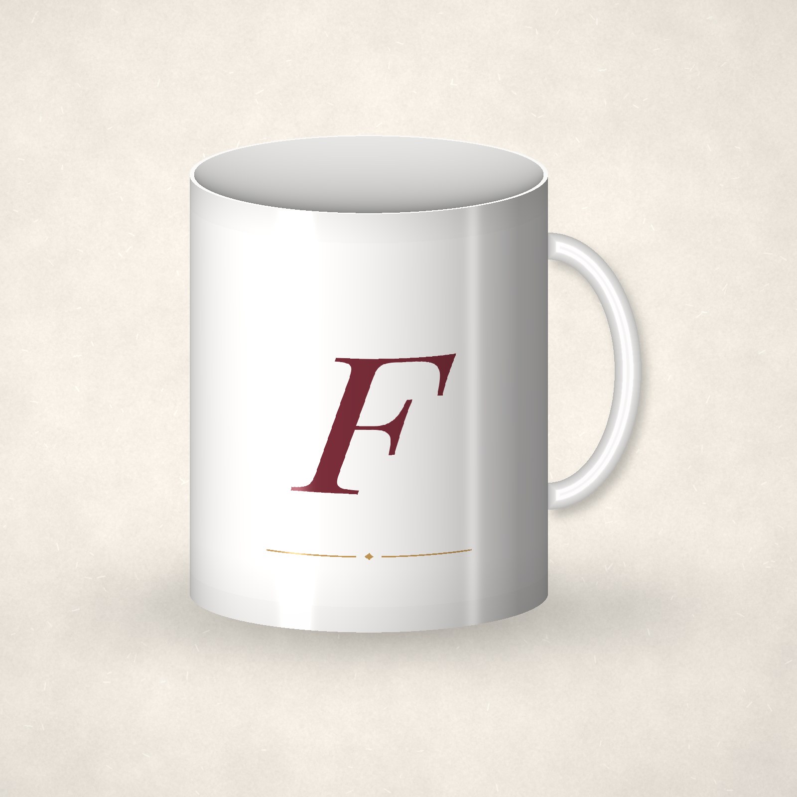 Monogram Mug – F