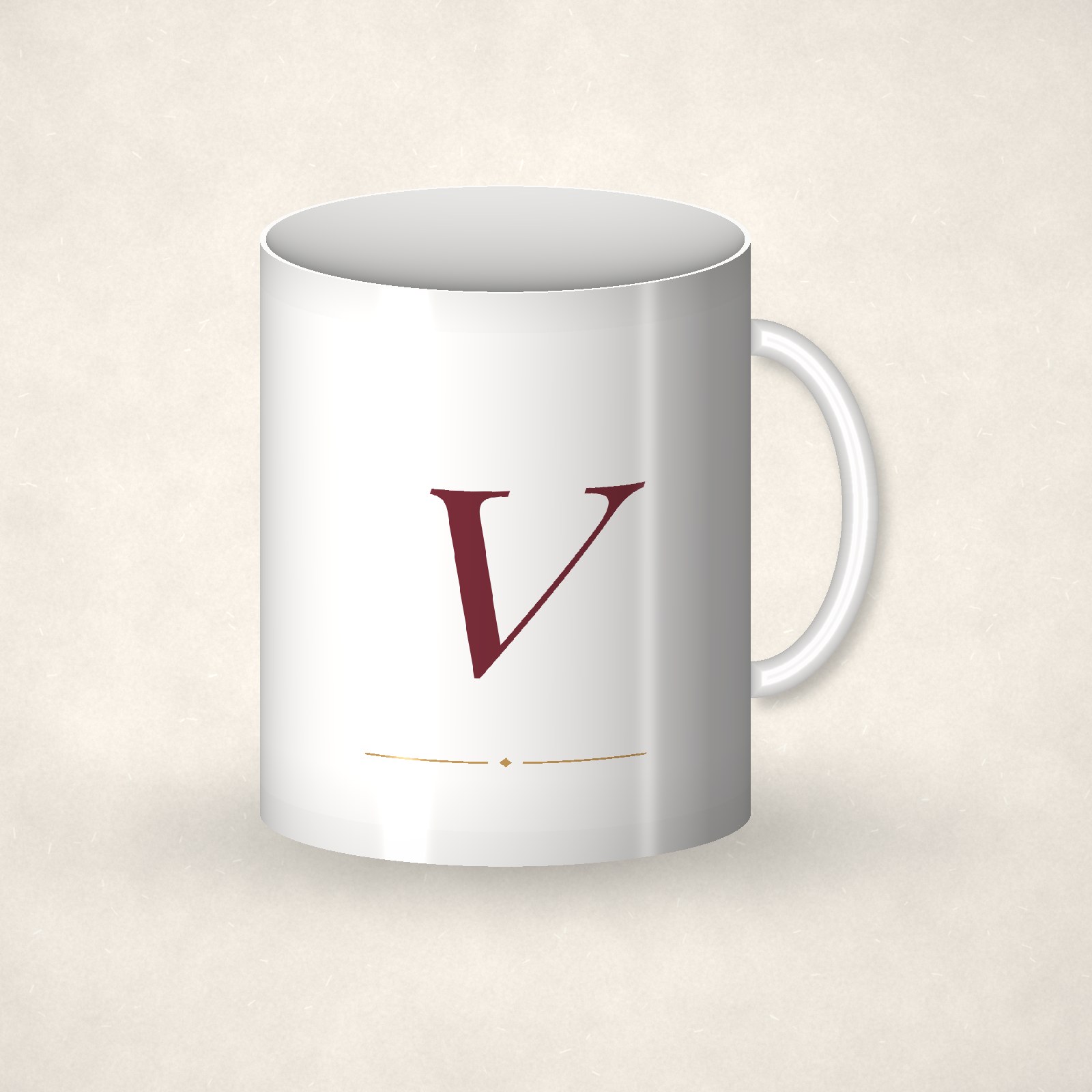 Monogram Mug – V