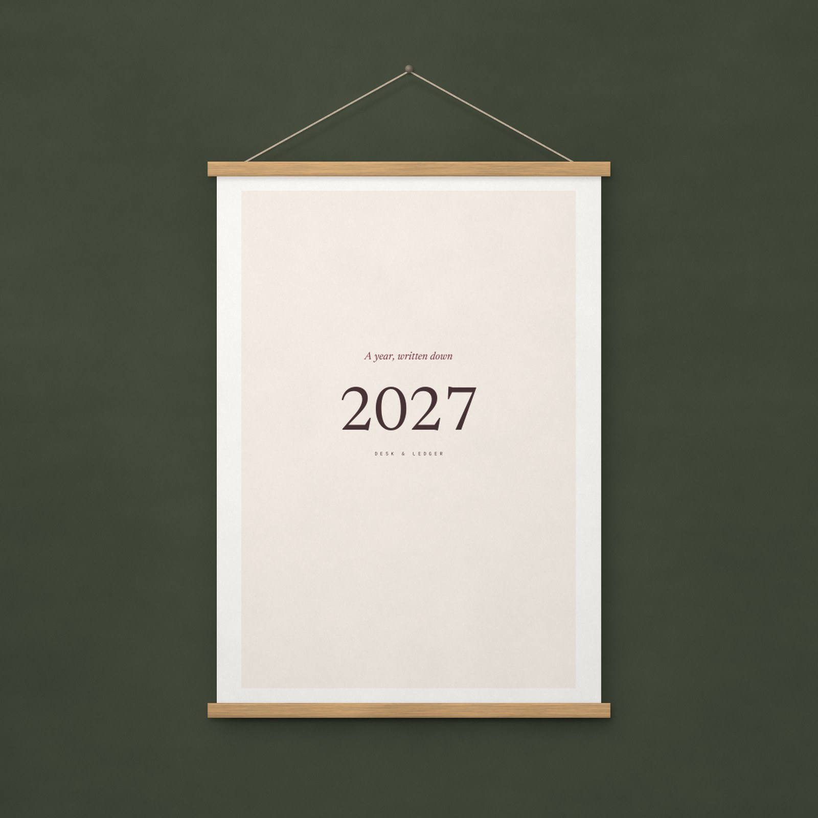 2027 Wall Calendar, Blush