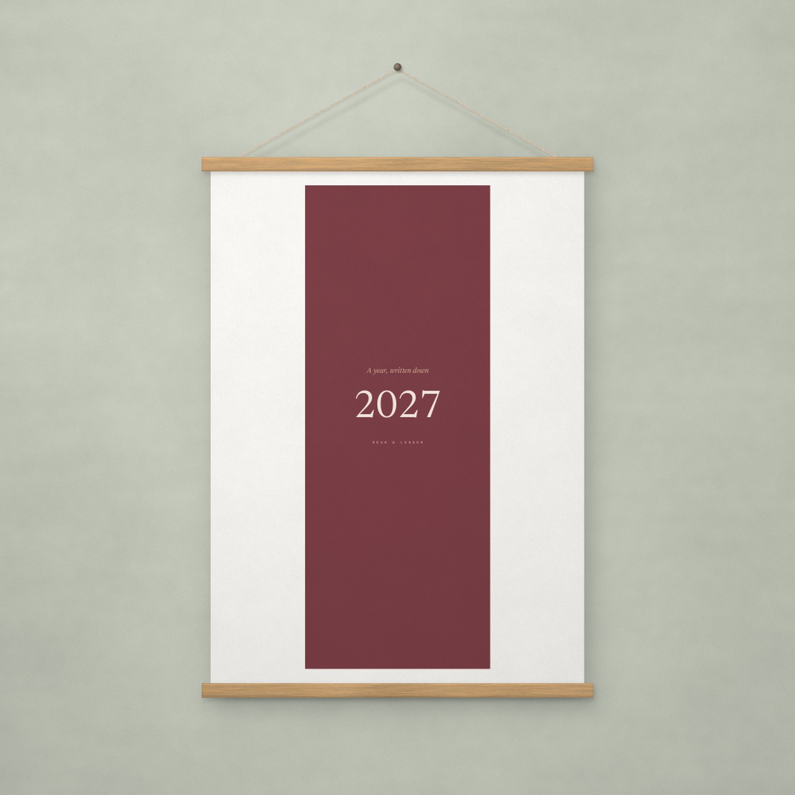 2027 Slim Wall Planner, Wine